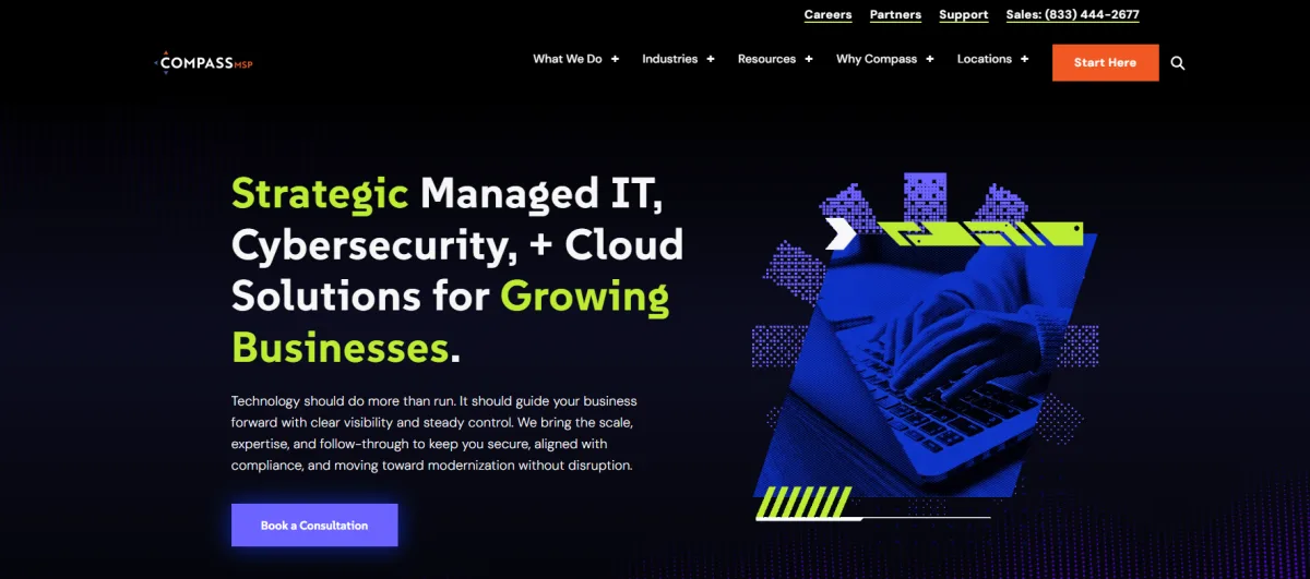 CompassMSP managed IT services nationwide — homepage