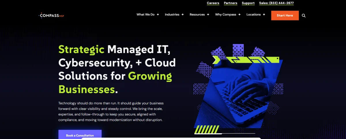 CompassMSP managed IT and cybersecurity services for the legal industry - homepage