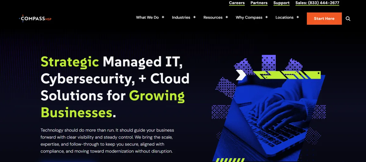 CompassMSP managed IT services for legal firms in Tampa homepage