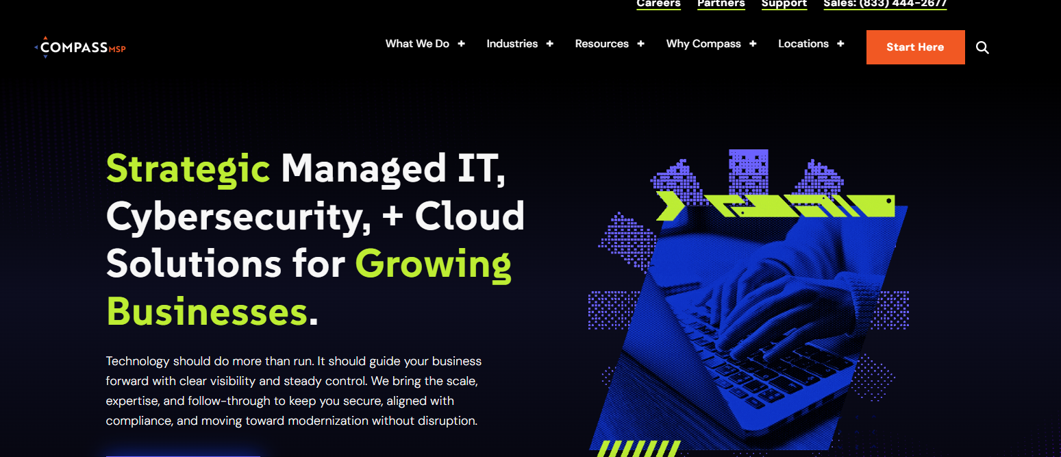 CompassMSP cybersecurity and managed IT Spokane — homepage