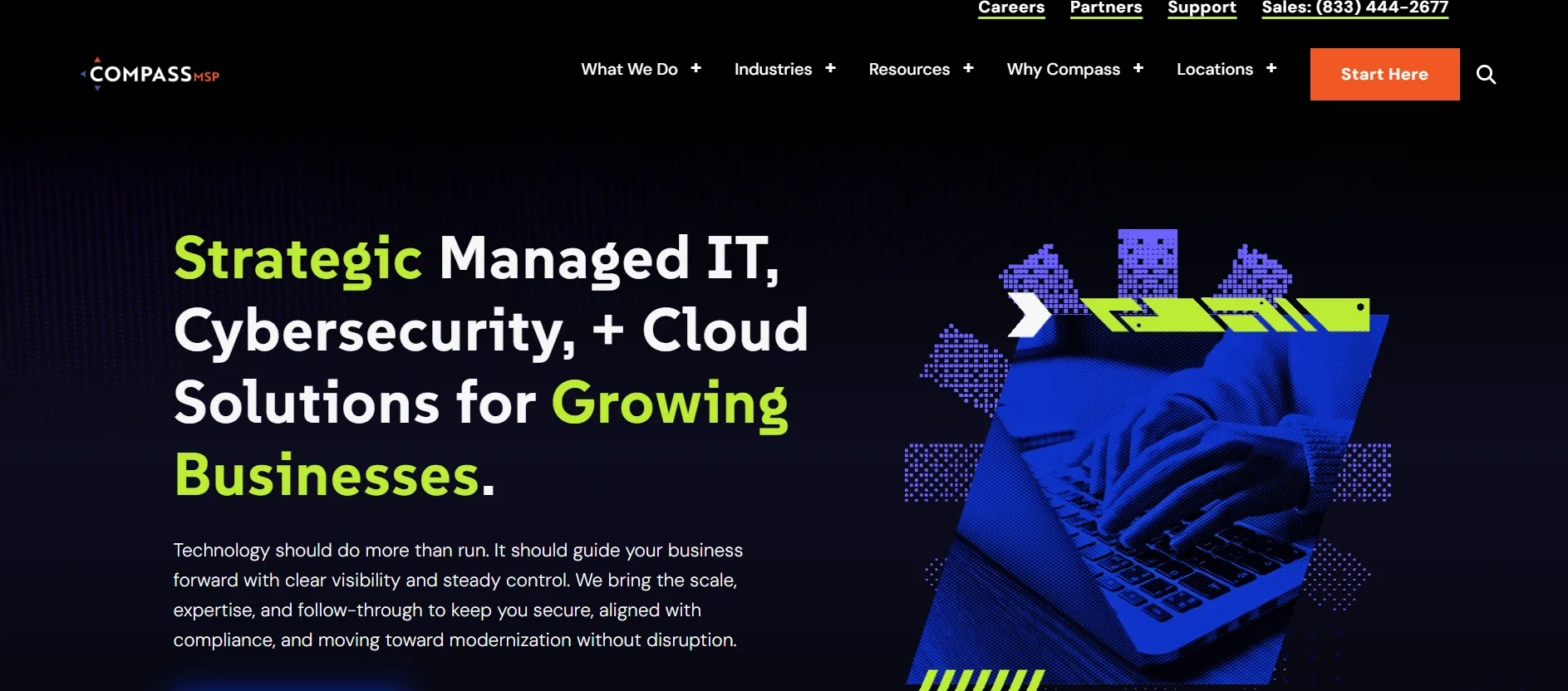 CompassMSP managed IT services Jacksonville FL — homepage