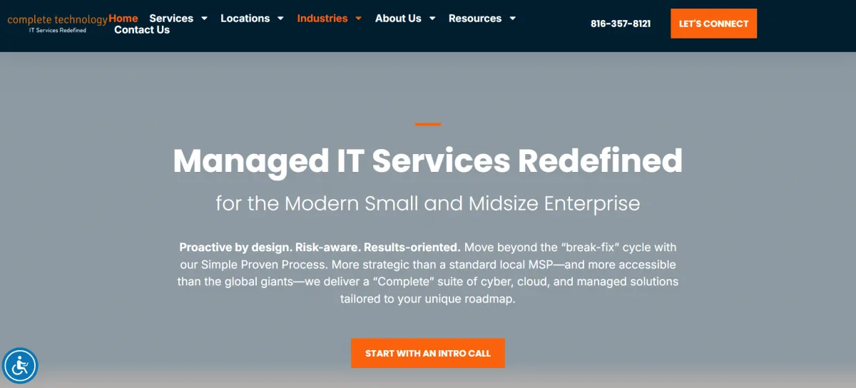 Complete Technology managed IT services Kansas City homepage