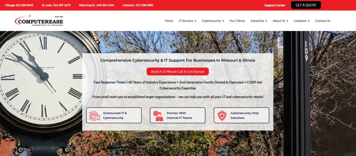 Computerease healthcare IT support Chicago homepage