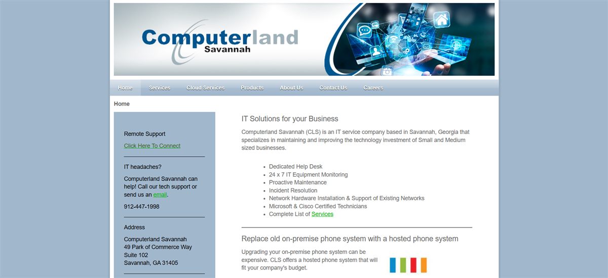 Computerland Savannah managed IT services Savannah GA - homepage