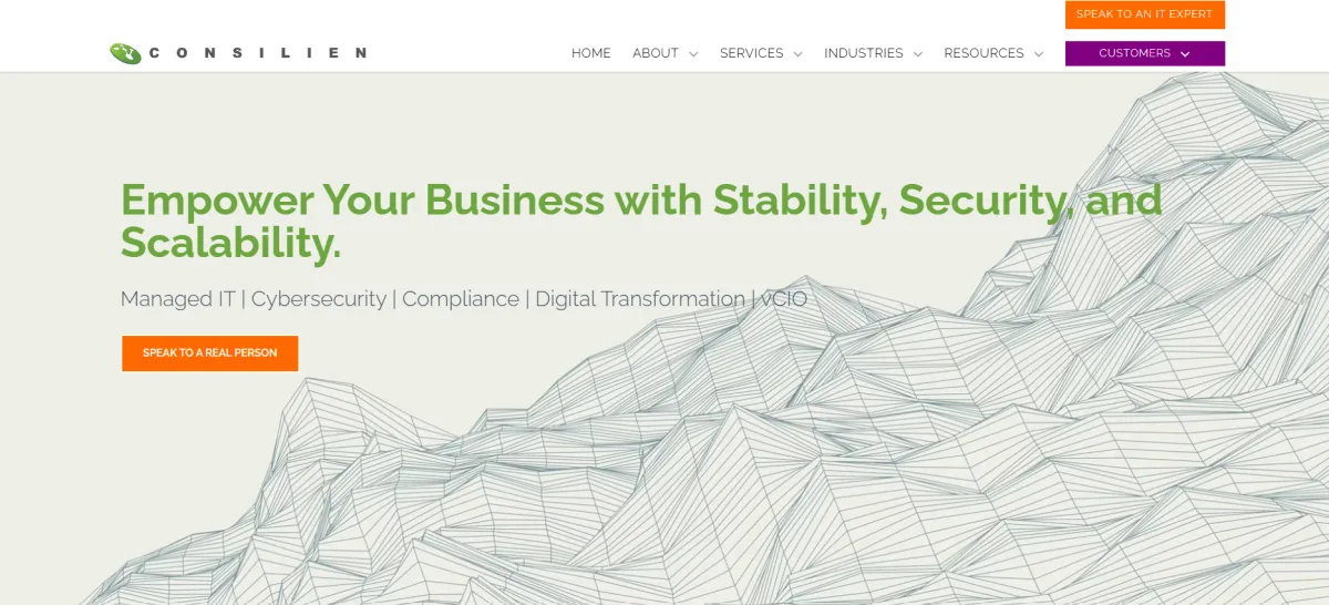 Consilien homepage - managed IT and security services for real estate companies in Los Angeles