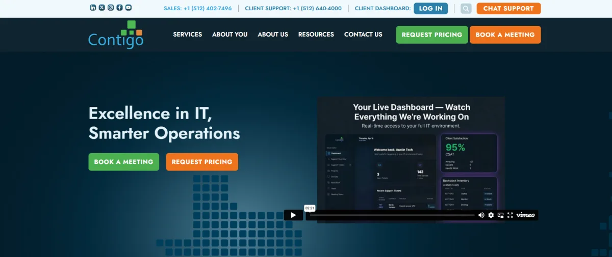 Contigo Technology managed IT services in Austin — homepage
