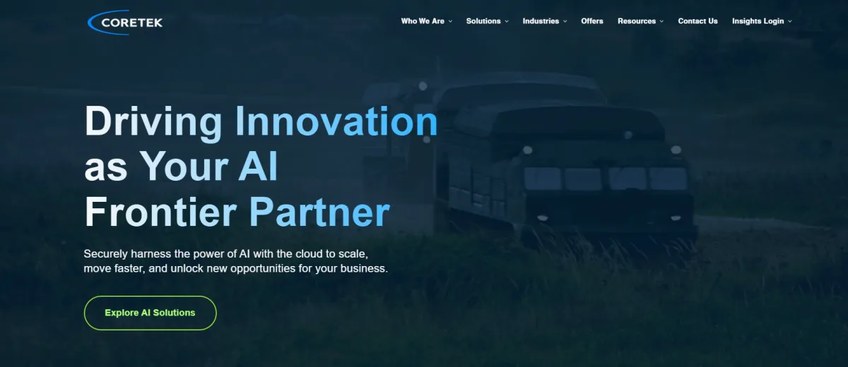 Coretek homepage — managed IT and cloud services provider in Farmington Hills Michigan
