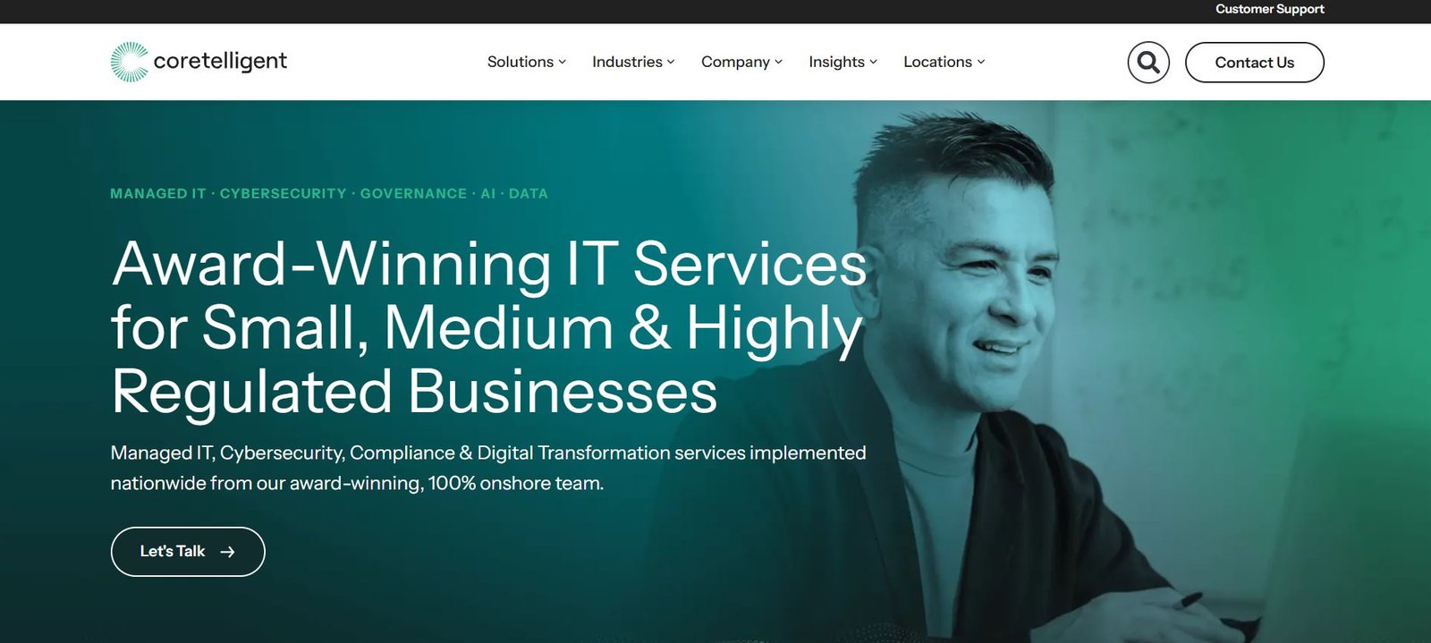 Coretelligent managed IT services for biotech and pharma in Boston homepage