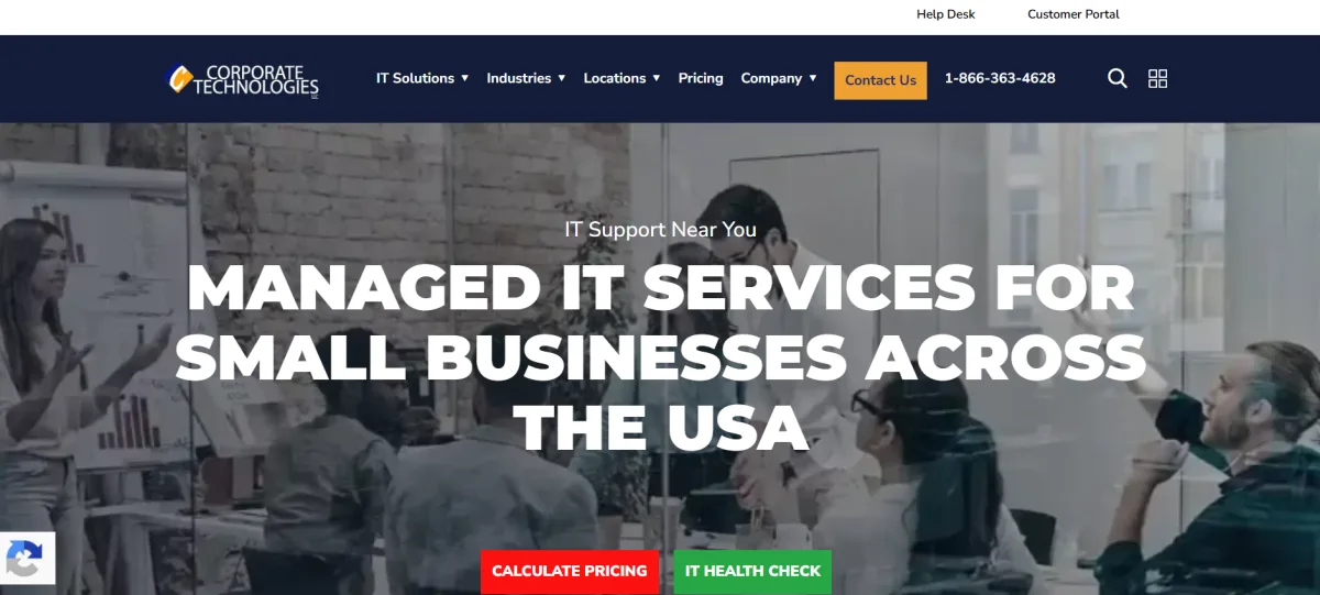 Corporate Technologies managed IT services Tulsa and Oklahoma City homepage