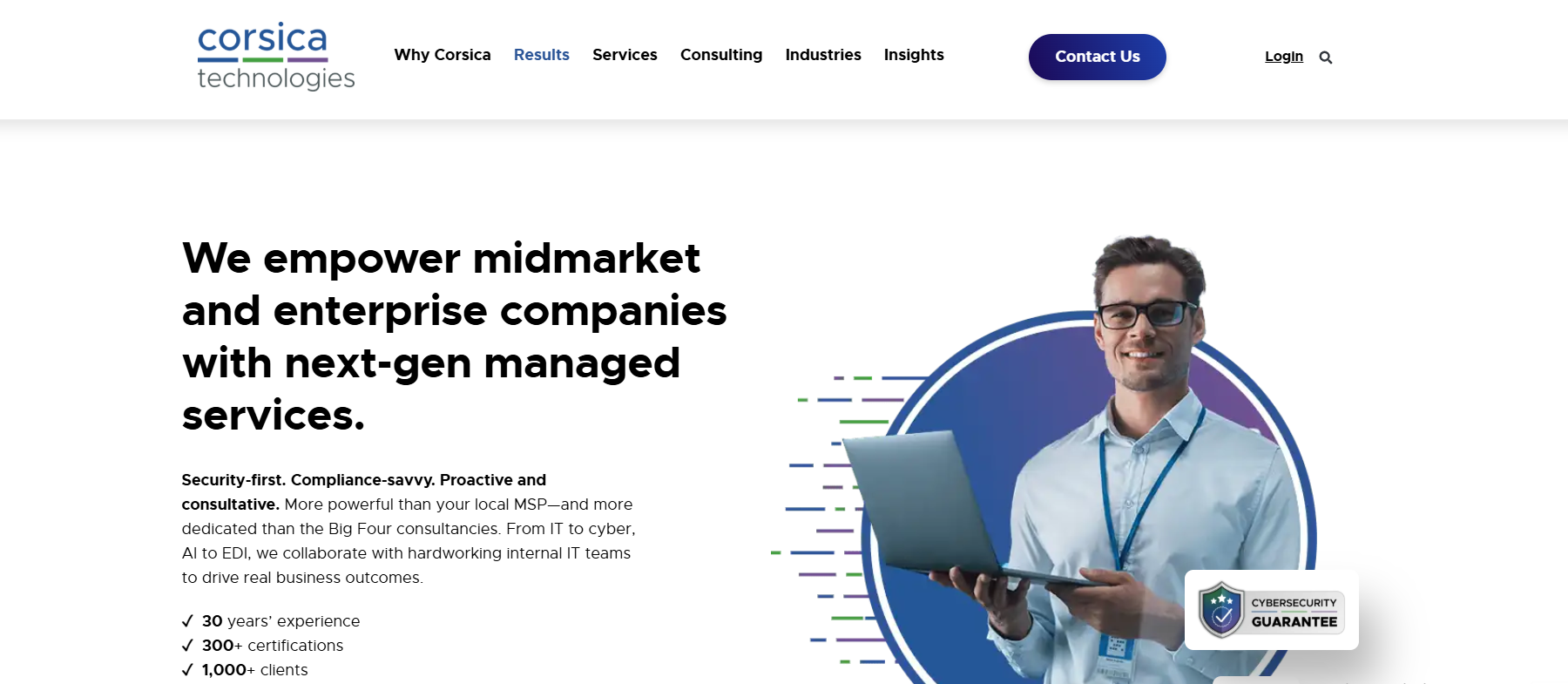 Corsica Technologies managed IT services in Greenville SC — homepage