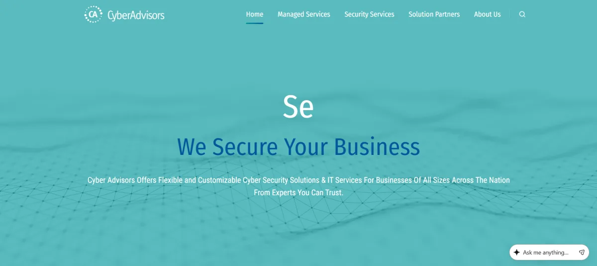 Cyber Advisors bank cybersecurity MSP Maple Grove MN homepage