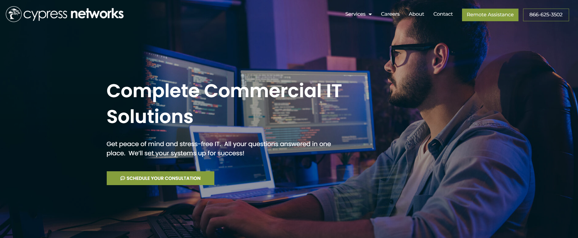 Cypress Networks managed IT services in Greensboro, NC — homepage