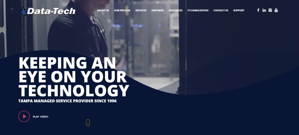 Data-Tech healthcare managed IT services in Tampa homepage
