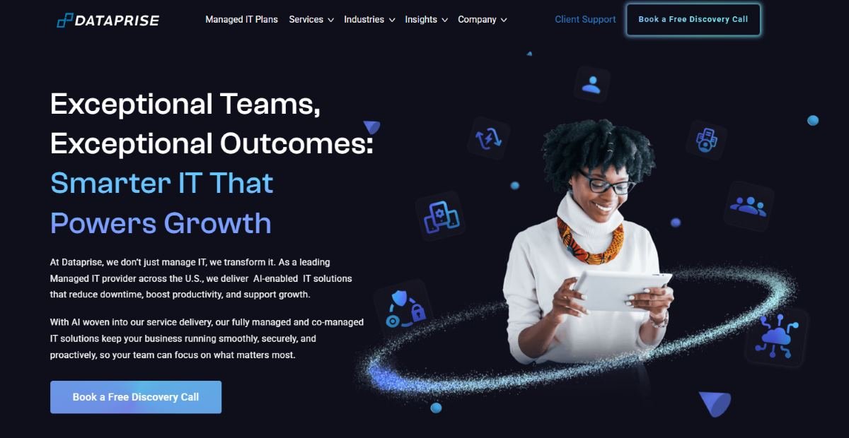 Dataprise homepage — top-ranked MSP for defense contractors in Baltimore