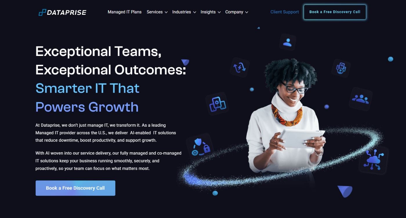 Dataprise nationally ranked healthcare managed IT provider near Baltimore Maryland homepage