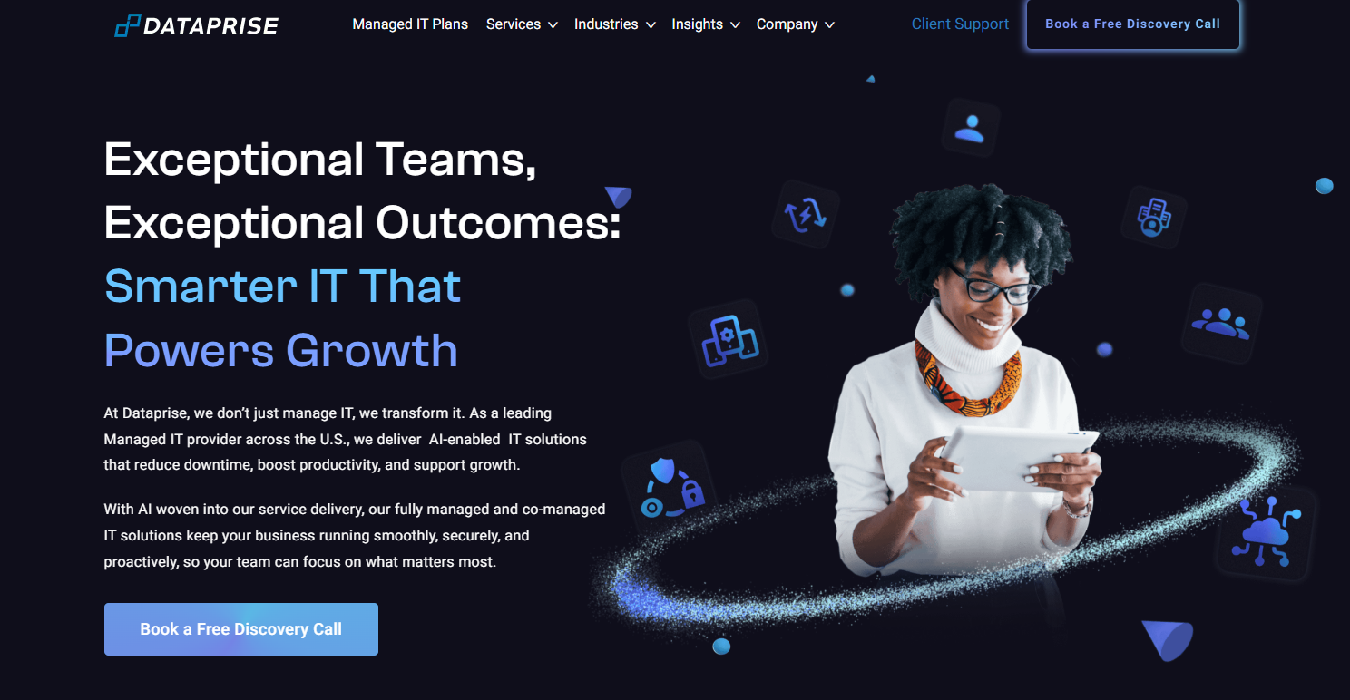 Dataprise managed IT services Chattanooga TN — homepage