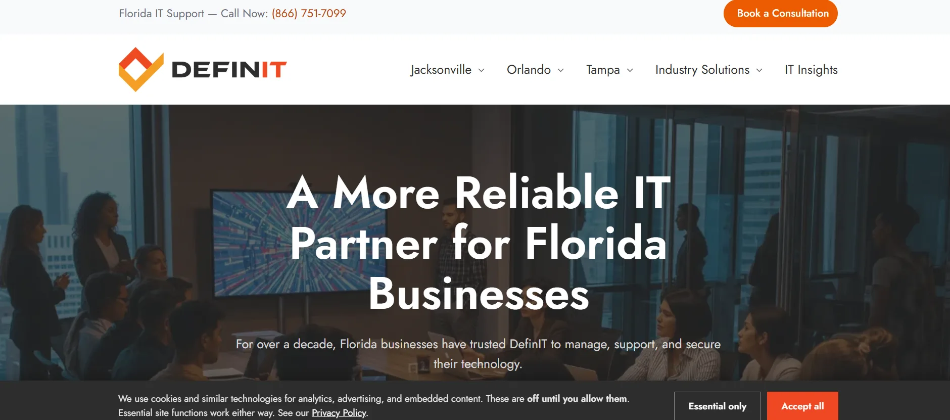 definIT Managed IT Services Jacksonville FL — homepage