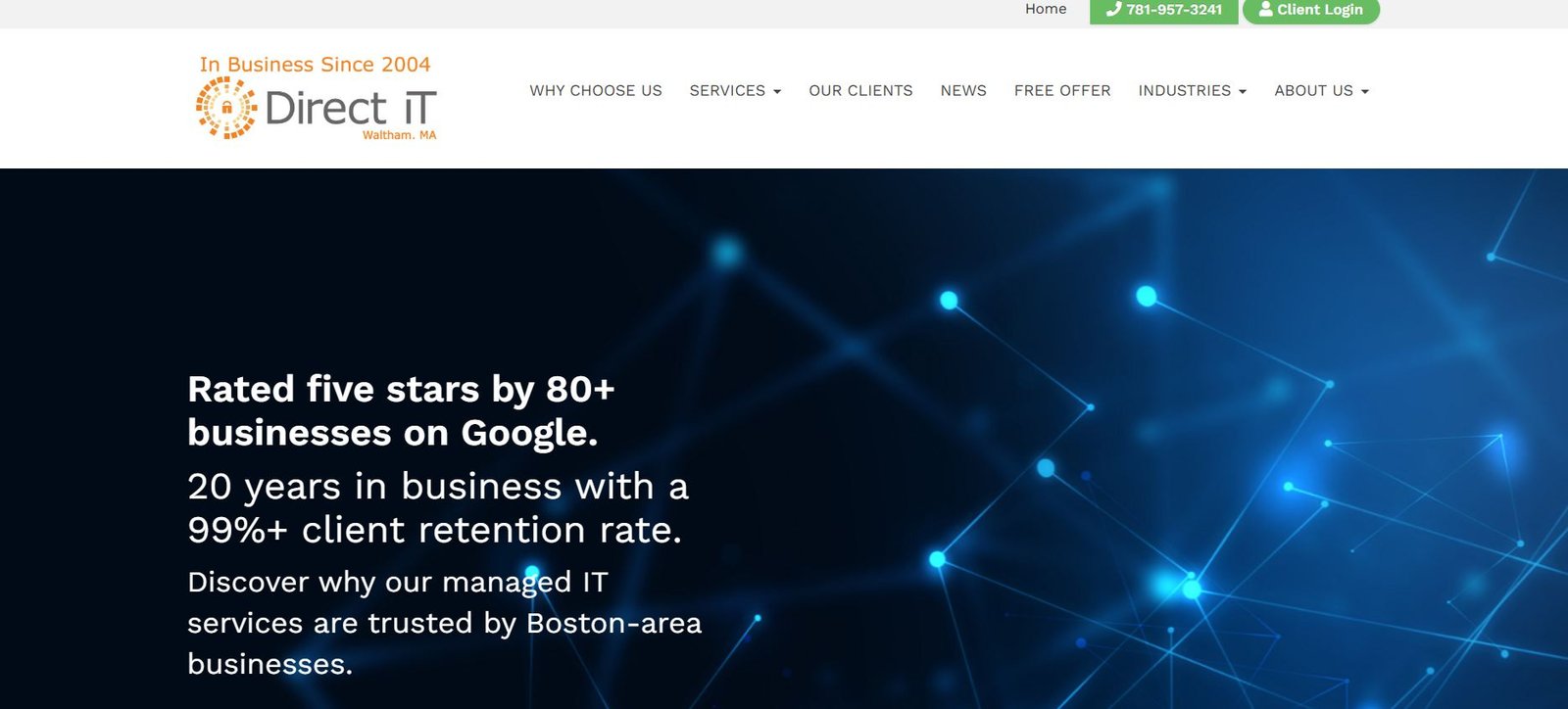 Direct iT legal IT support for law firms in Boston homepage