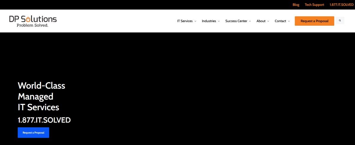 DP Solutions managed IT services for legal firms in Baltimore MD homepage