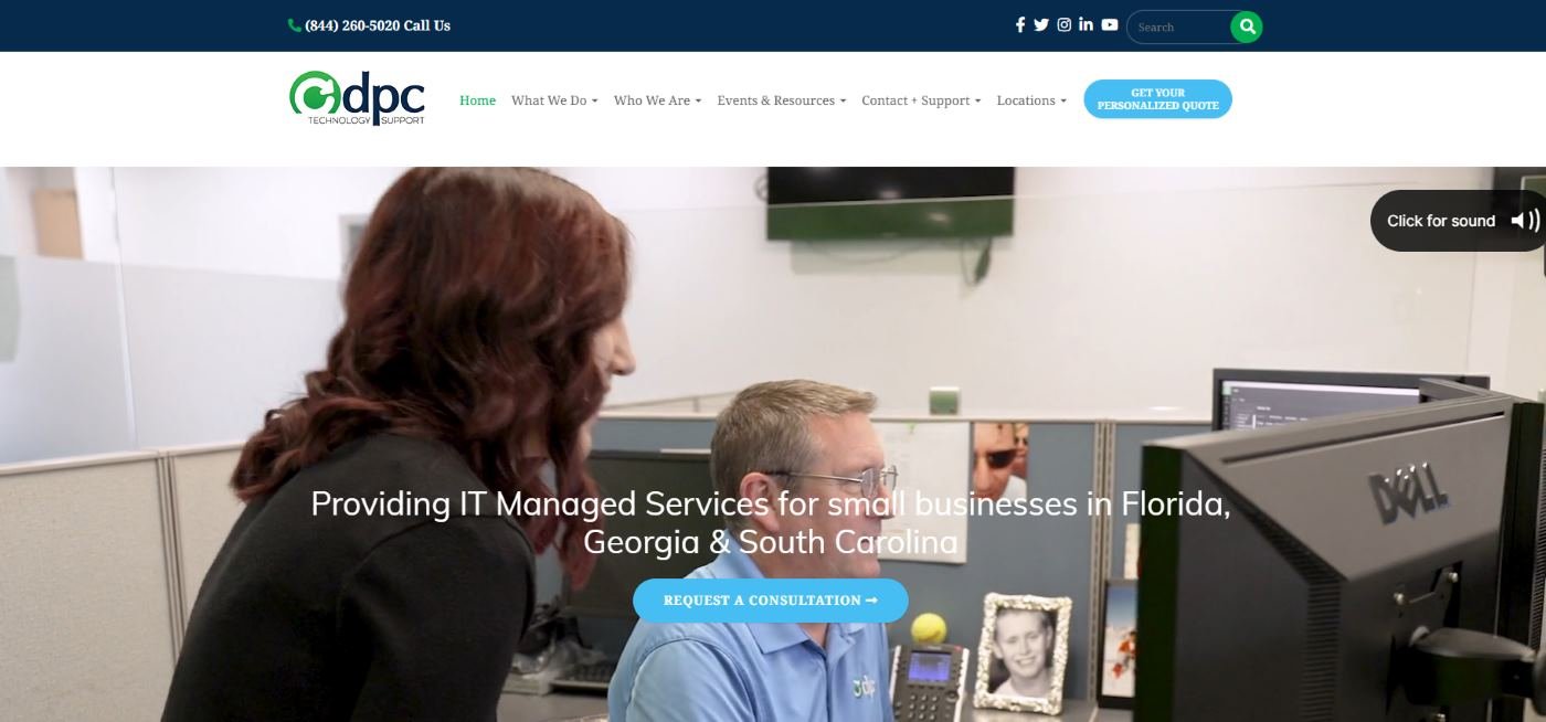 DPC Technology healthcare and dental IT provider in Maitland, Orlando homepage