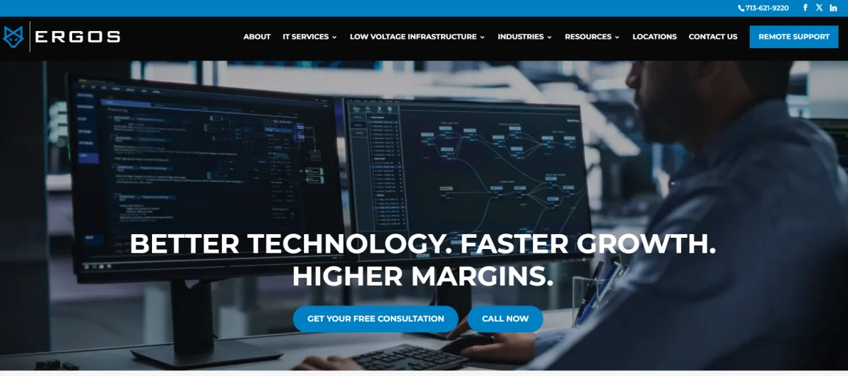 ERGOS Technology Partners oil and gas IT services Denver — homepage