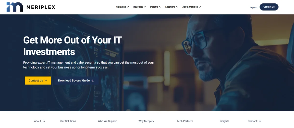 Meriplex managed cybersecurity Denver energy — homepage