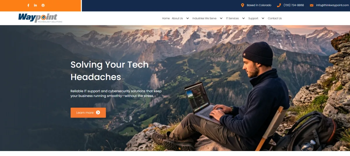 Waypoint Technology Solutions oil and gas IT Denver — homepage
