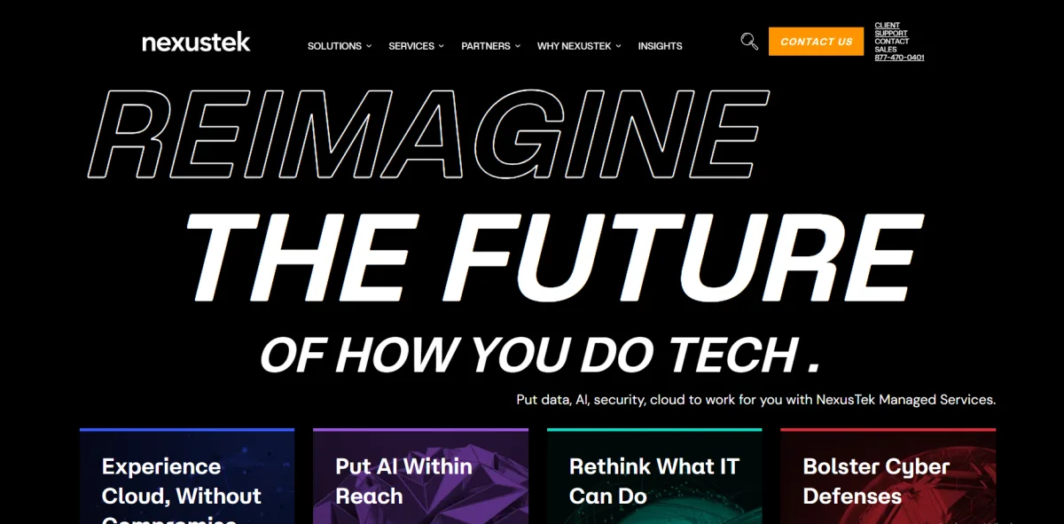 NexusTek managed IT services for technology companies Denver — homepage