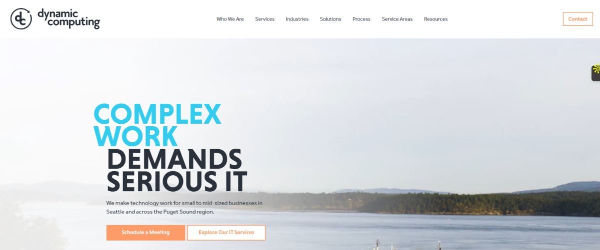 Dynamic Computing Seattle nonprofit managed IT homepage screenshot