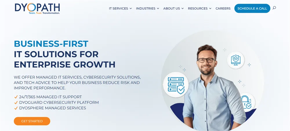 DYOPATH enterprise managed IT and compliance services homepage screenshot