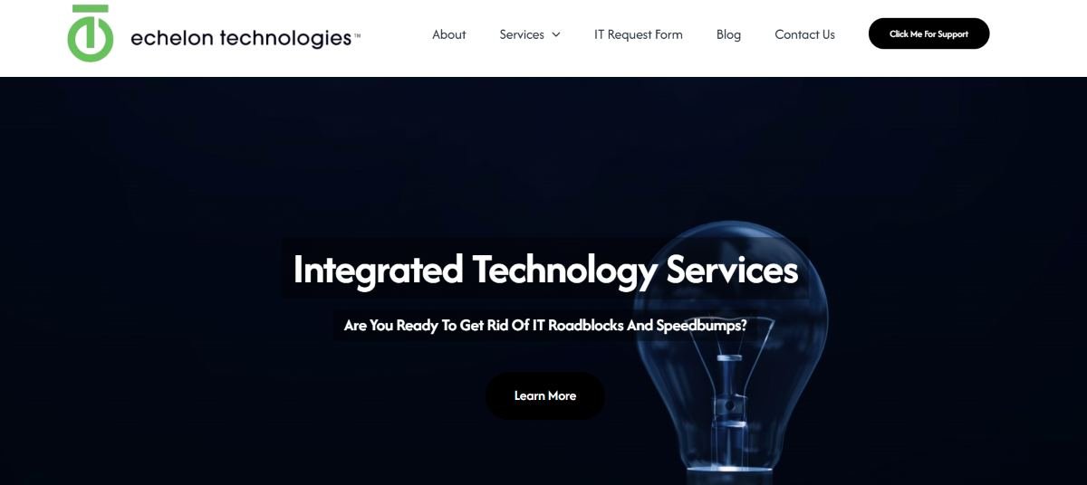 Echelon Technologies managed IT for law firms in Phoenix - homepage screenshot