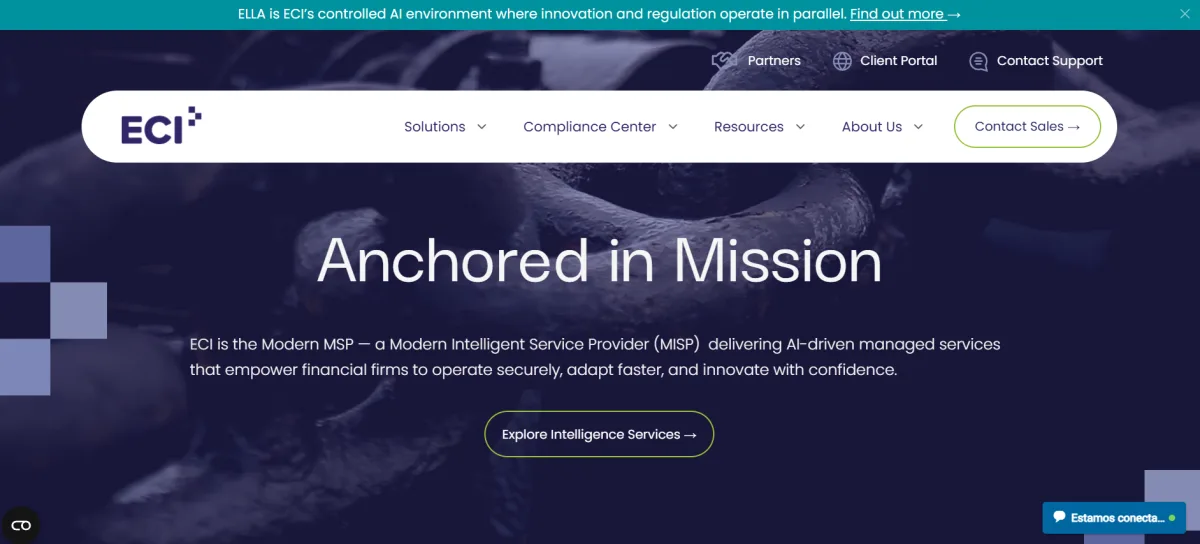 ECI hedge fund managed IT services NYC - homepage
