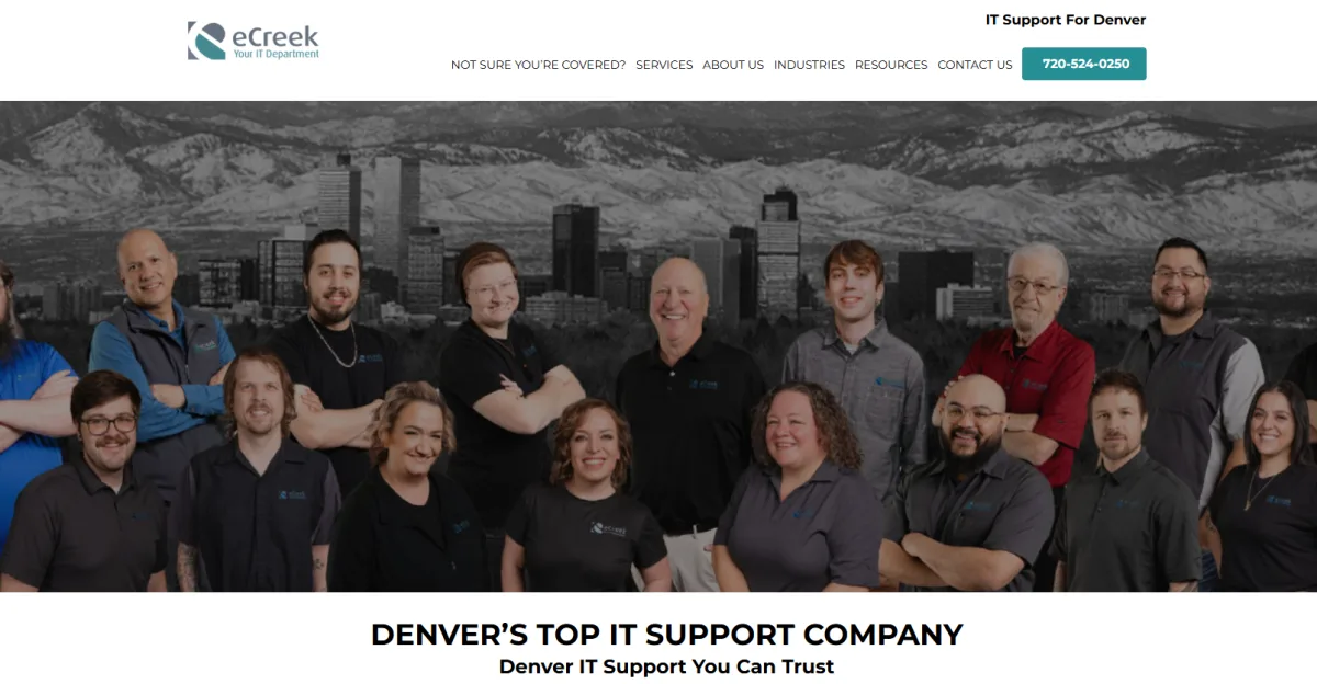 eCreek IT managed services Denver Colorado homepage