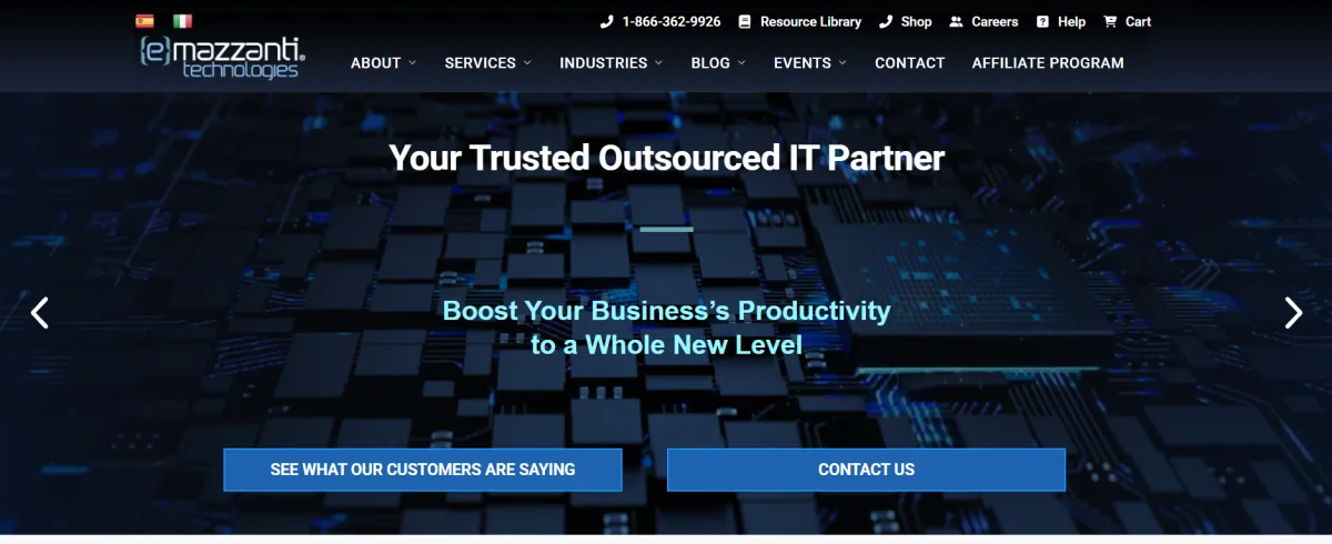 eMazzanti Technologies homepage - managed IT in the NYC metro