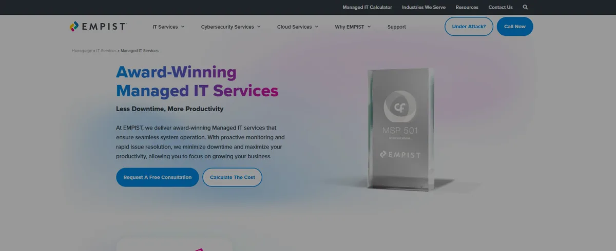 EMPIST managed IT services Chicago homepage
