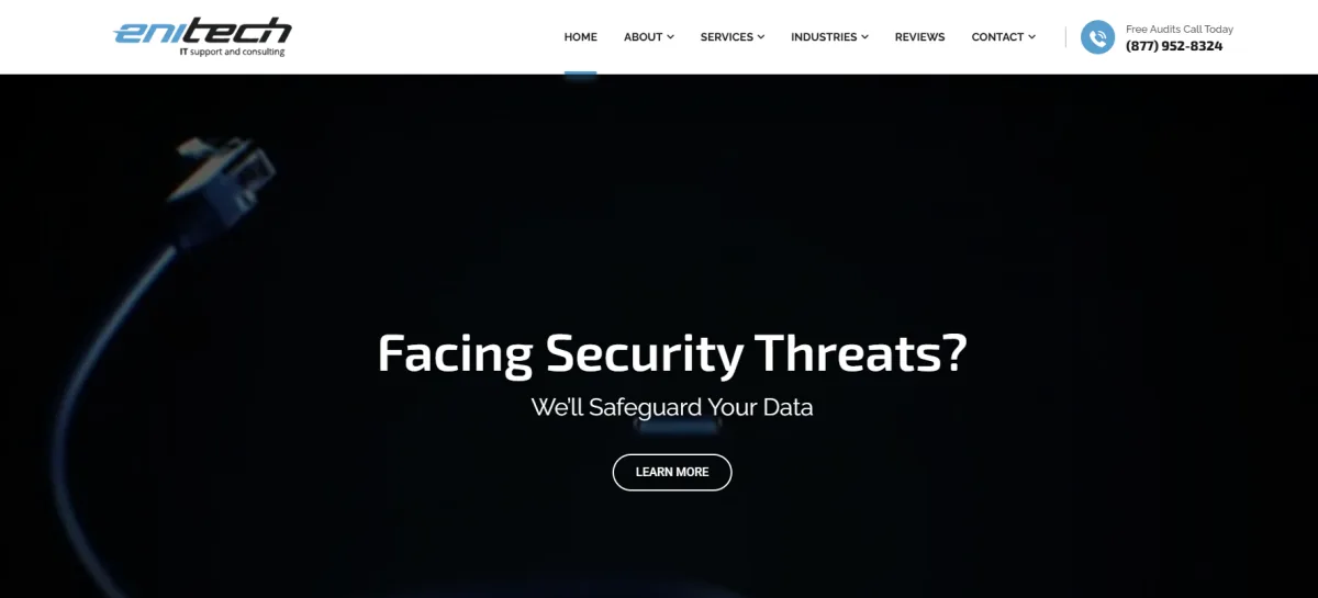 Enitech IT Solutions dental IT Raleigh homepage screenshot