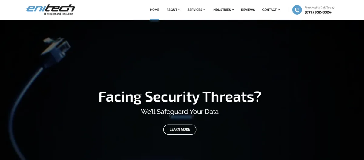 Enitech managed IT services in Raleigh, homepage