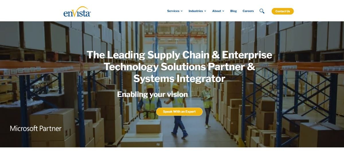 enVista retail commerce and supply chain technology homepage