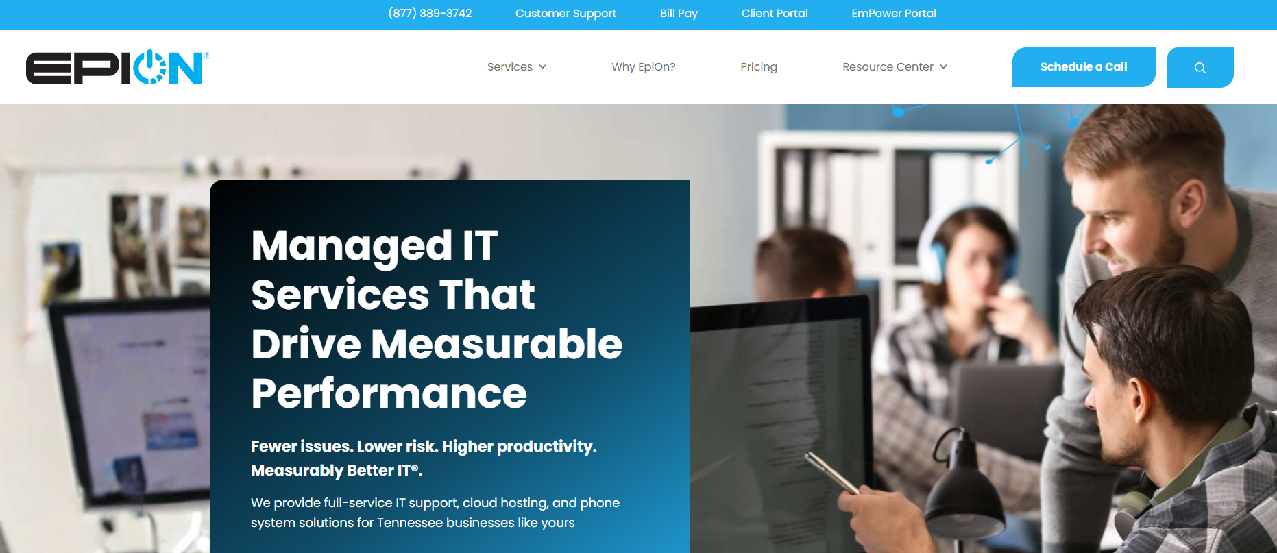 EpiOn managed IT services Chattanooga Tennessee — homepage