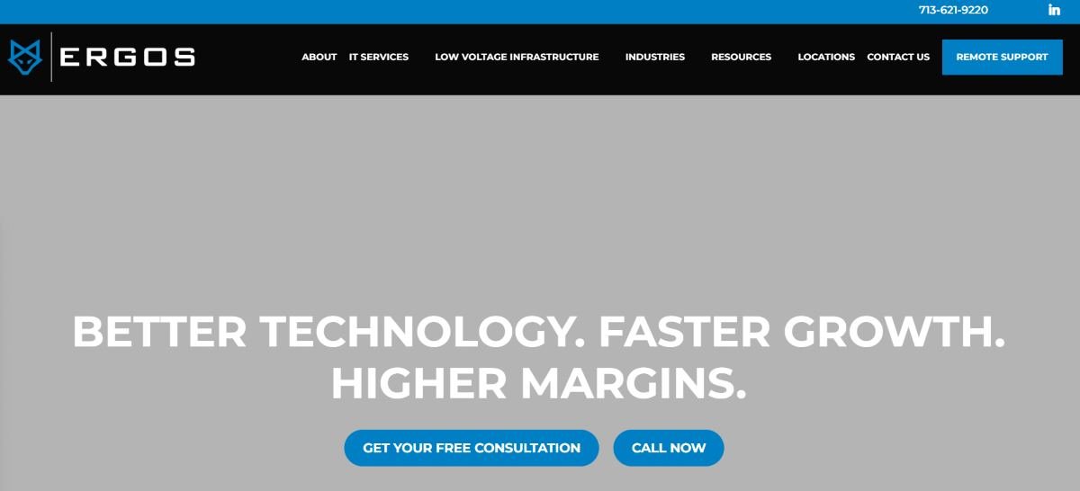 ERGOS Technology Partners managed IT and compliance services in Phoenix - homepage