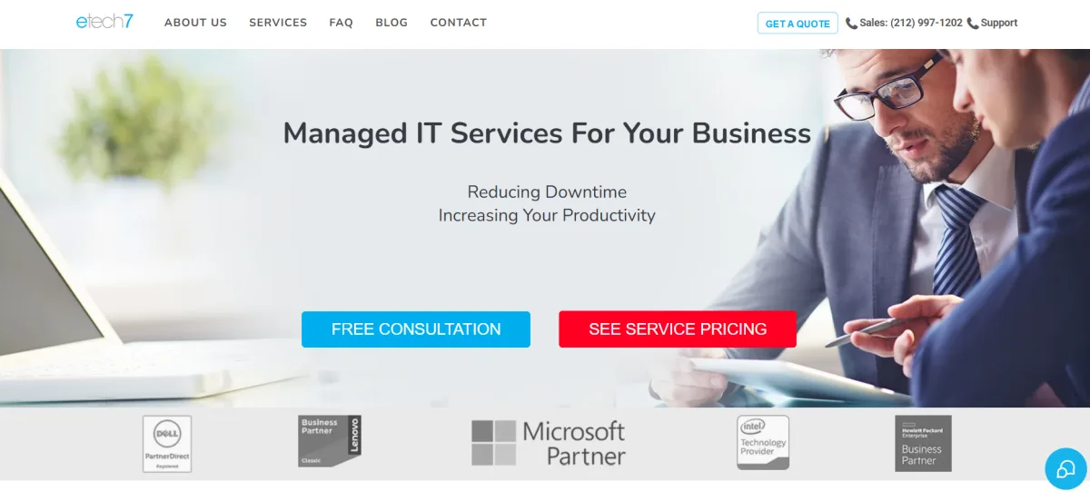 ETech 7 managed IT services Manhattan &mdash; homepage