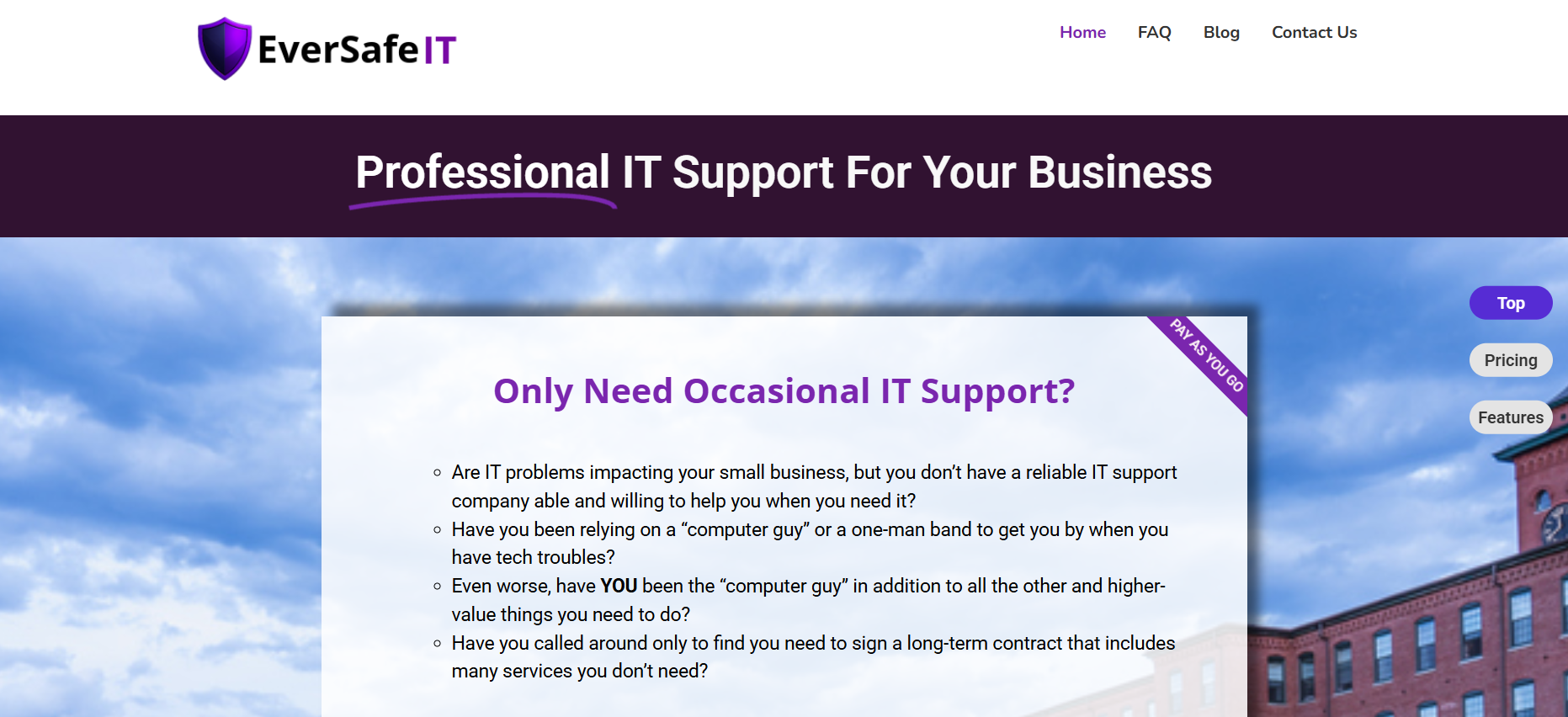 EverSafe IT managed IT services in Manchester, NH — homepage