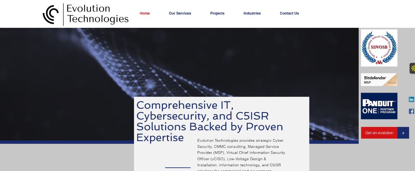 Evolution Technologies managed IT San Antonio homepage