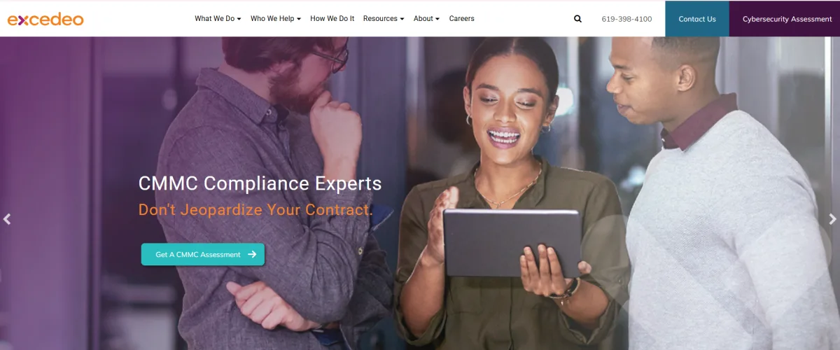 Excedeo IT support healthcare San Diego homepage