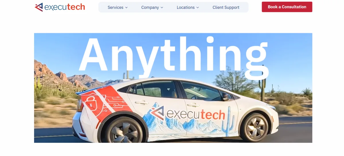 Executech managed IT services Salt Lake City homepage screenshot