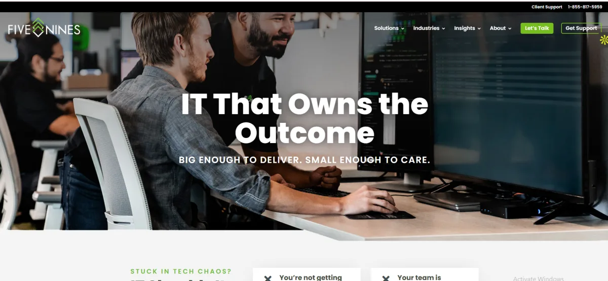 Five Nines Technology Group financial services managed IT Omaha — homepage