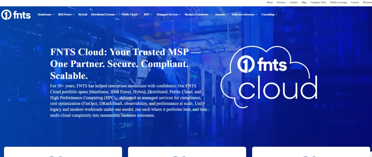 FNTS First National Technology Solutions Omaha data center homepage