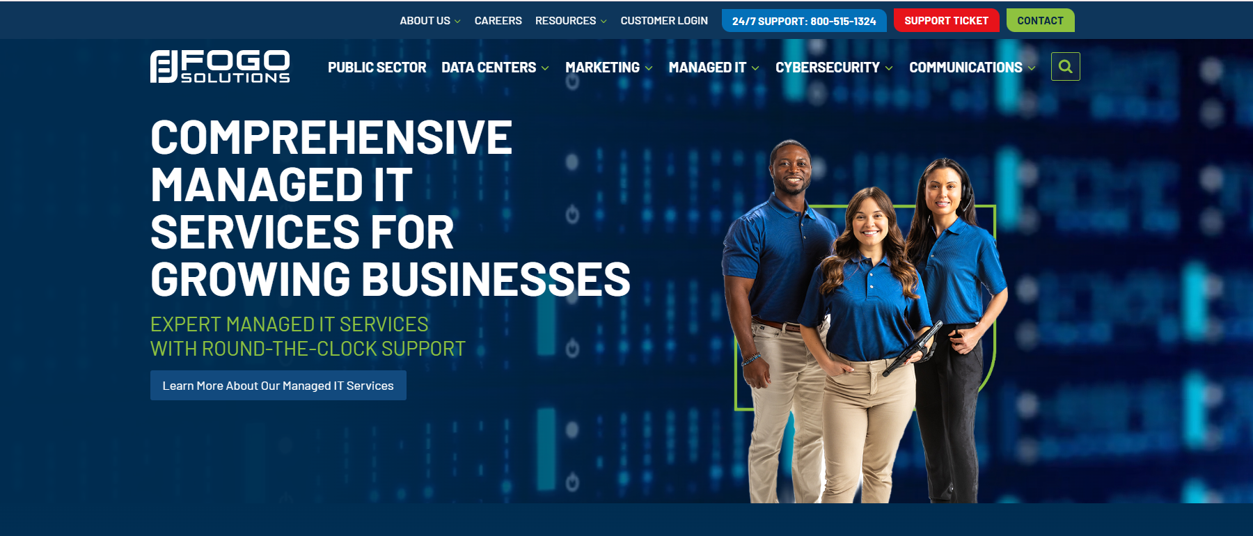 FOGO Solutions managed IT data center New Orleans — homepage