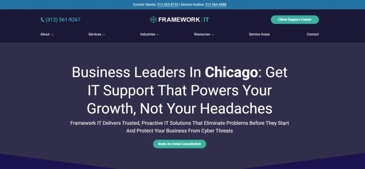 Framework IT managed IT for professional services firms in Chicago — homepage