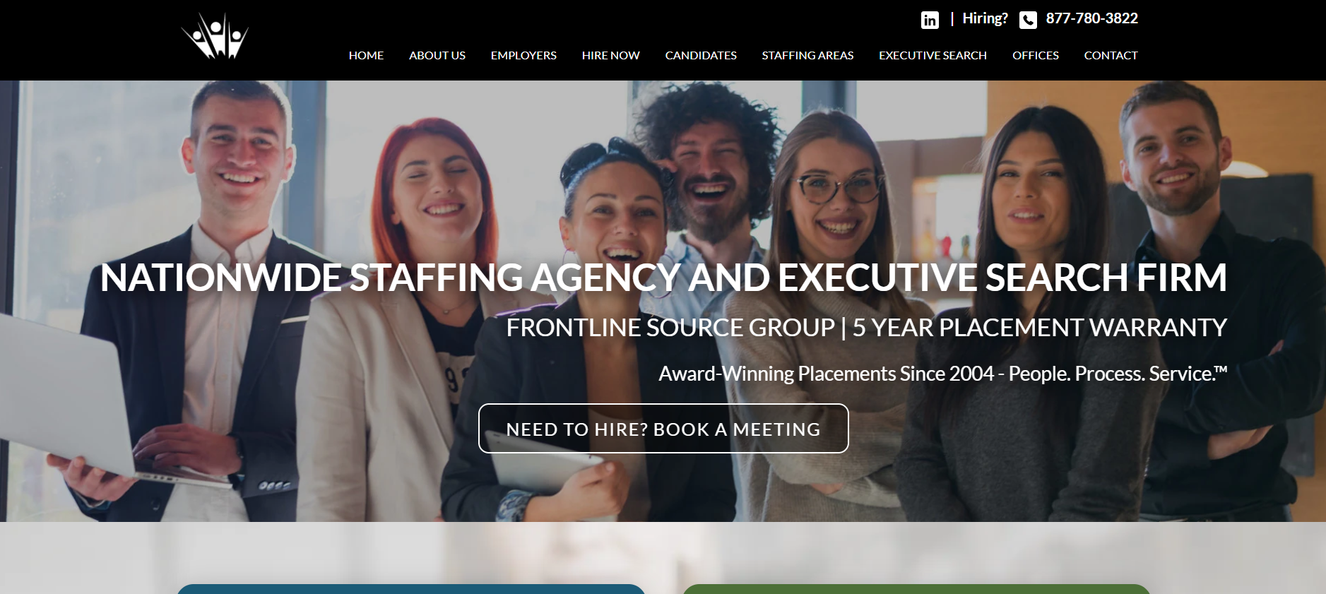 Frontline Source Group staffing agency Nashville — homepage screenshot